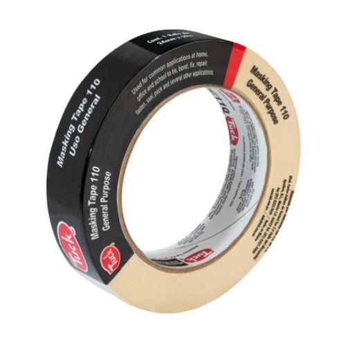 CINTA MASKING 24 mm X 50 m  USO GENERAL EMPAQUE NEGRO  110 TUCK