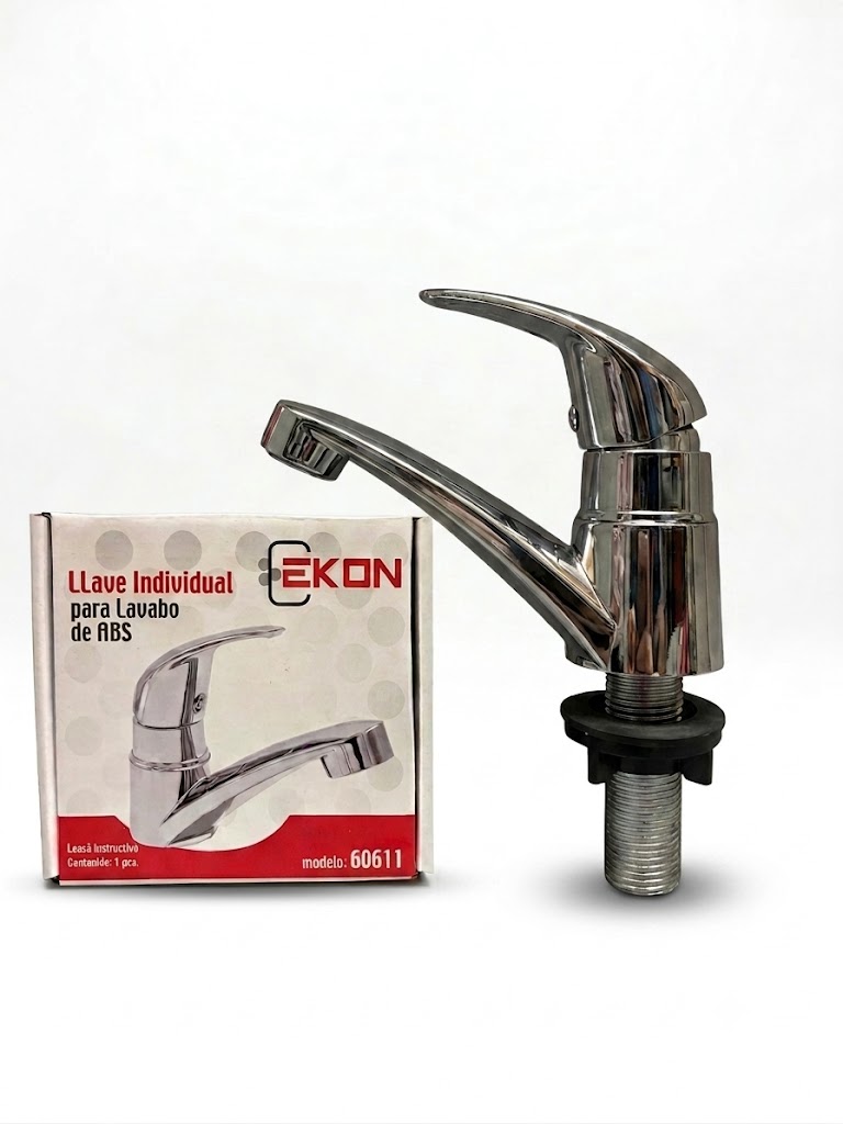 LLAVE INDIVIDUAL P/LAVABO ABS EKON MANERAL T/PALANCA