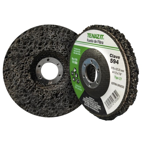 DISCO DE FIBRA 41/2 P/LIMPIEZA DE ACERO, ALUMINIO, COBRE, PLASTICO, MADERA, PIEDRA TENAZIT AUSTROMEX