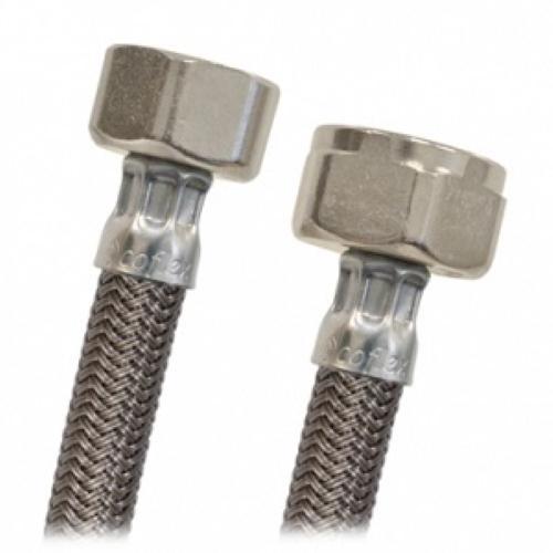 CONECTOR FLEXIBLE DE VINILO GRIS PARA WC 1/2" X  7/8" ROSCA INTERNA COFLEX