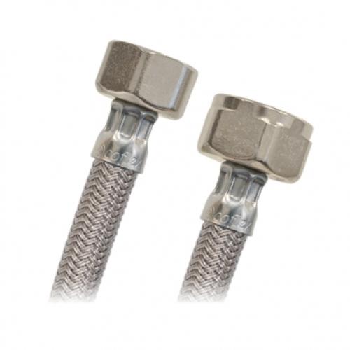 CONECTOR FLEXIBLE VINILO GRIS PARA WC 1/2" X / 7/8" ROSCA INTERNA 35 cm COFLEX