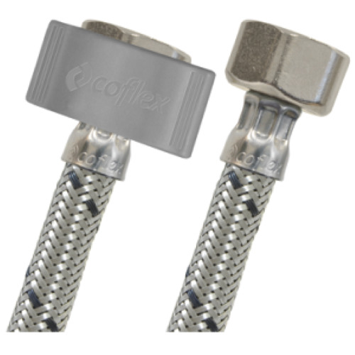 CONECTOR FLEXIBLE DE ACERO INOXIDABLE PARA LAVABO Y FREGADERO 1/2" X 1/2" ROSCA INTERNA 2 m COFLEX