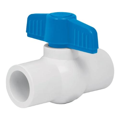 VALVULA PVC ESFERA ROSCABLE 1/2 CEDULA 40 EC