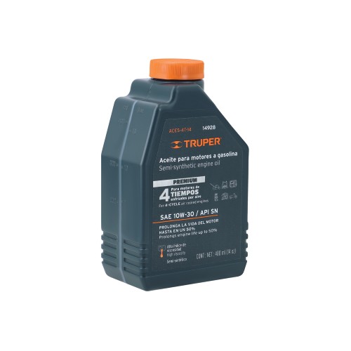 ACEITE SEMI-SINTETICO 4 TIEMPOS 400 ml (14 oz) TRUPER