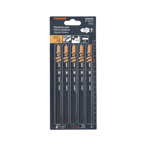 BLÍSTER 5 SEGUETAS T  6 DPP HCS  CORTE RECTO RÁPIDO/MADERA