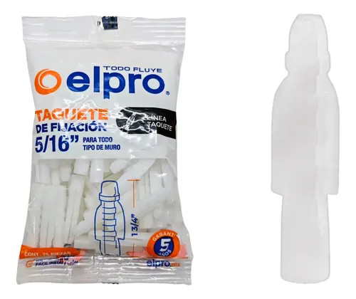BOLSA C/75 TAQUETE 5/16 PLASTICO ELPRO