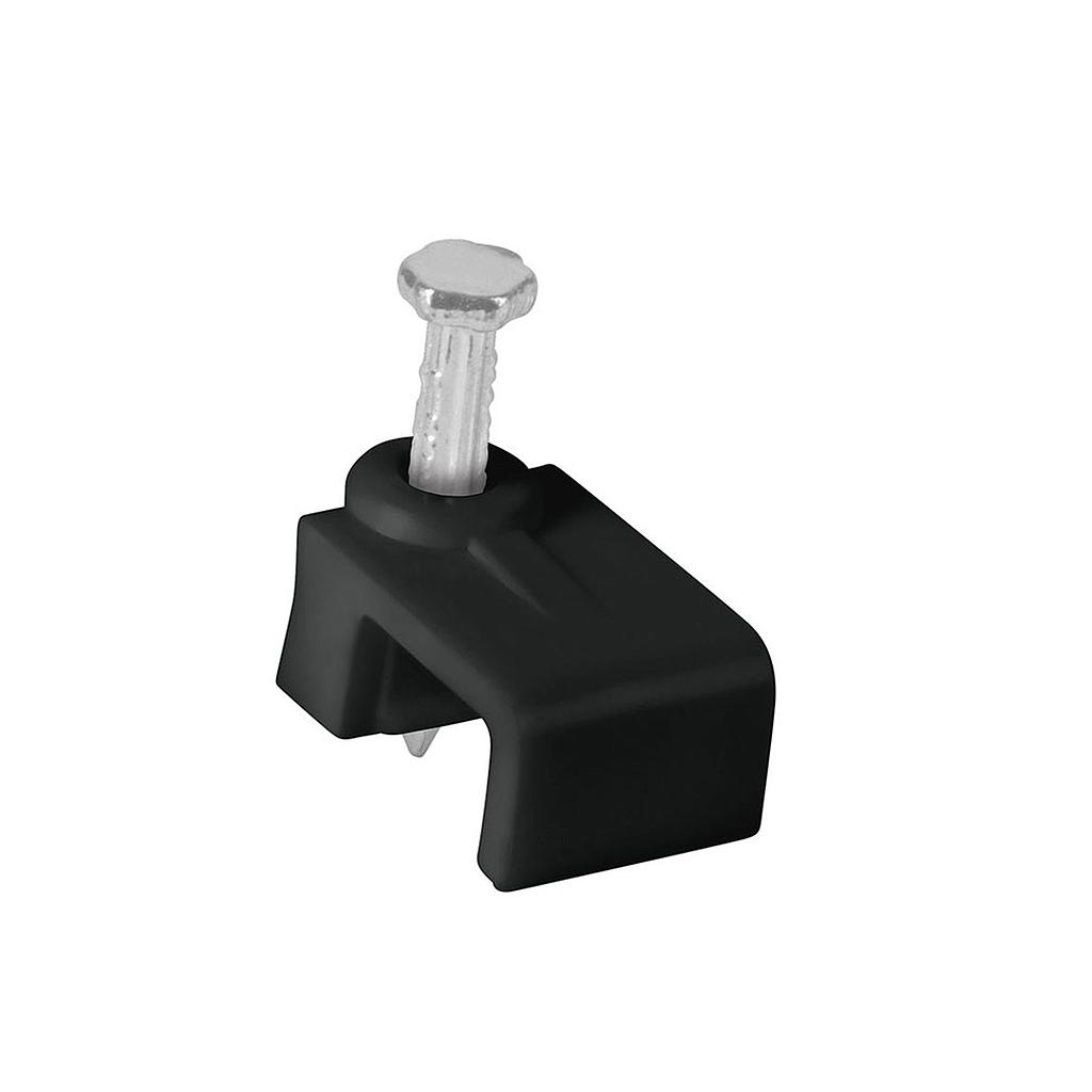 BOLSA CON 20 GRAPAS NEGRAS DE 3 X 6 MM PARA CABLE PLANO