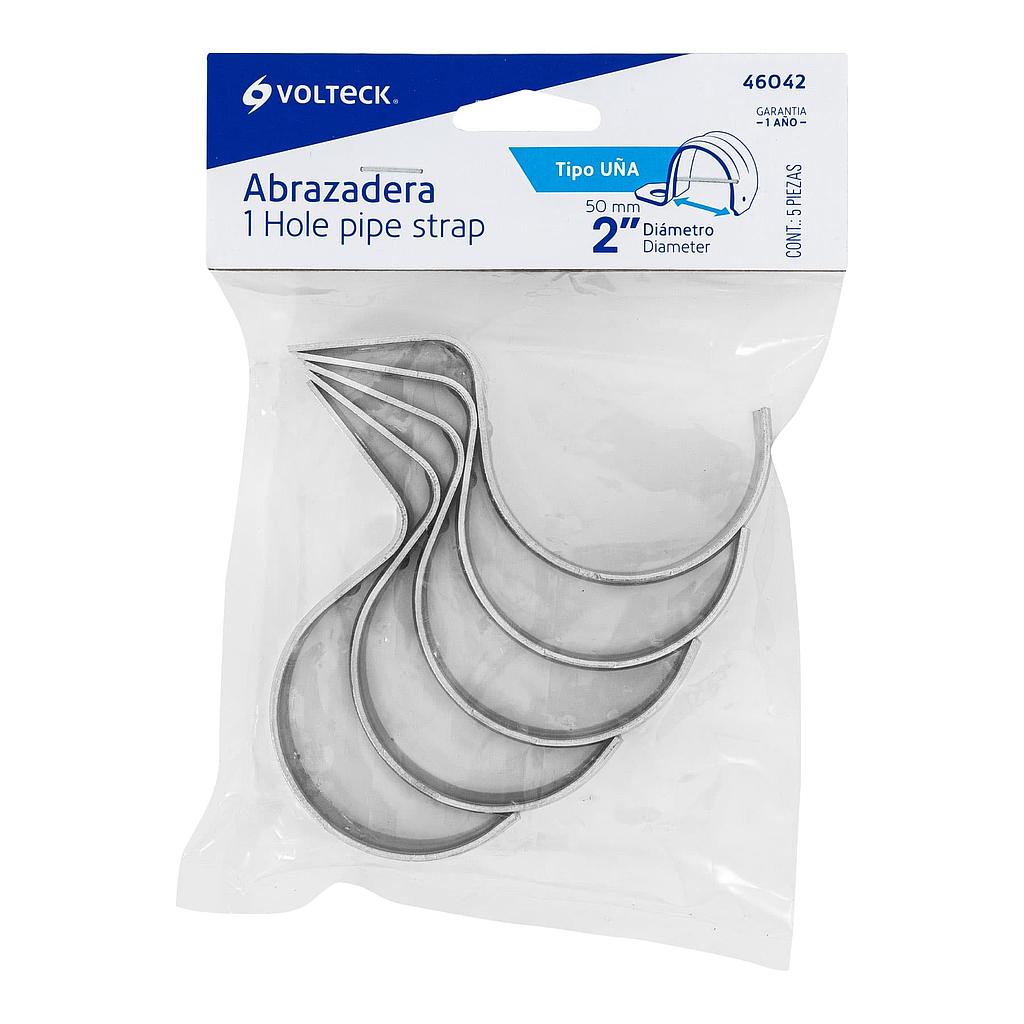 BOLSA CON 5 ABRAZADERAS 2 TIPO UÑA PARA TUBO, VOLTECK