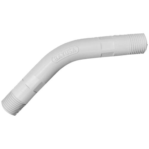 BRAZO PARA REGADERA PLASTICO BLANCO SIN CHAPETON 0604