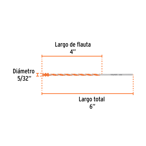 BROCA MULTIMATERIAL 5/32 X 6, TRUPER