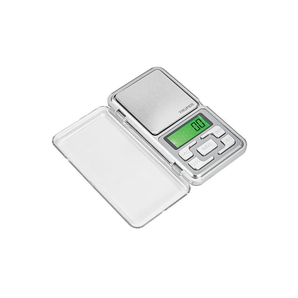 BÁSCULA ELECTRÓNICA DE BOLSILLO, DE PILAS, 500 G, TRUPER