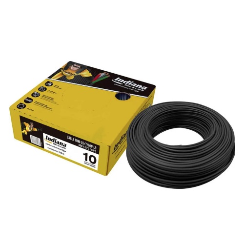 CAJA DE CABLE THW CALIBRE 10 NEGRO INDIANA