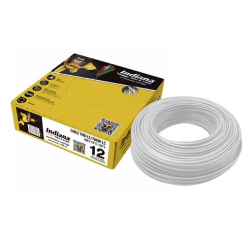 CAJA DE CABLE THW CALIBRE 12 BLANCO INDIANA