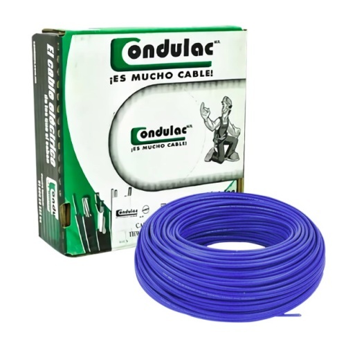 CAJA DE CABLE  THW C-14 AZUL CONDULAC