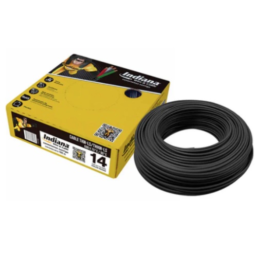 CAJA DE CABLE THW CALIBRE 14 NEGRO INDIANA