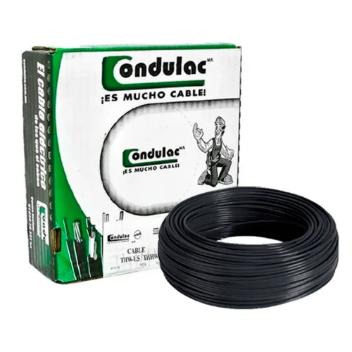 CAJA DE CABLE THW CALIBRE 16 NEGRO CONDULAC