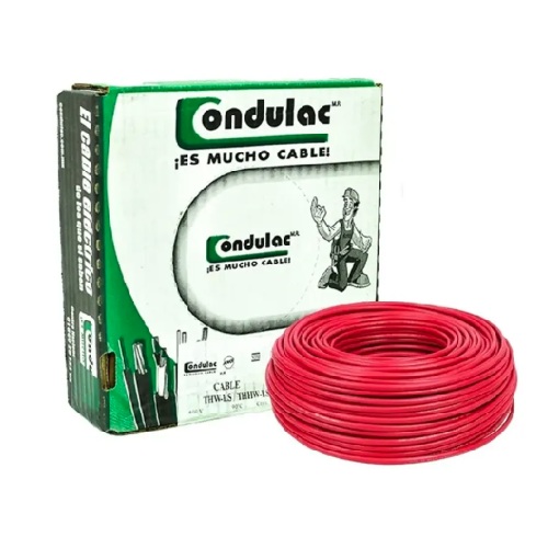 CAJA DE CABLE THW CALIBRE 16 ROJO CONDULAC