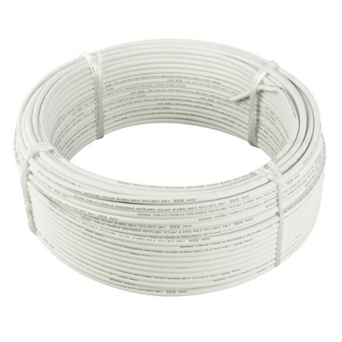 CAJA DE CABLE THW CALIBRE 6 BLANCO INDIANA