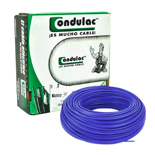 CAJA DE CABLE THW C-10 AZUL CONDULAC