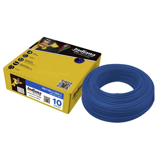 CAJA DE CABLE THW C-10 AZUL INDIANA