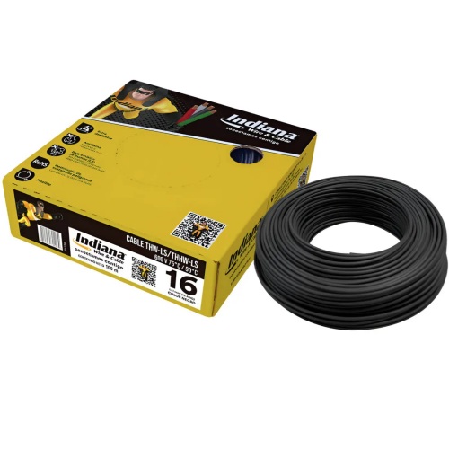 CAJA DE CABLE THW CALIBRE 16 NEGRO INDIANA