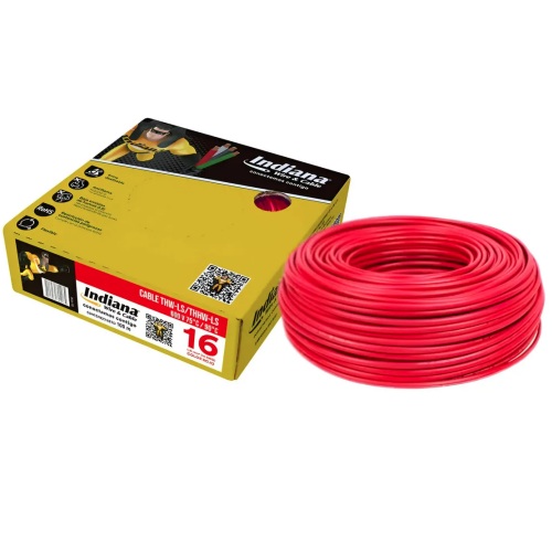 CAJA DE CABLE THW CALIBRE 16 ROJO INDIANA