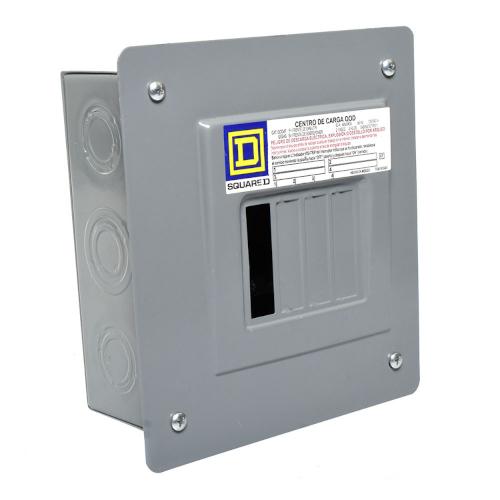 CENTRO DE CARGA 60 A  BIFASICO  4 POLOS  DOMESTICO  GABINETE EMPOTRAR  QOD4F SQUARE D