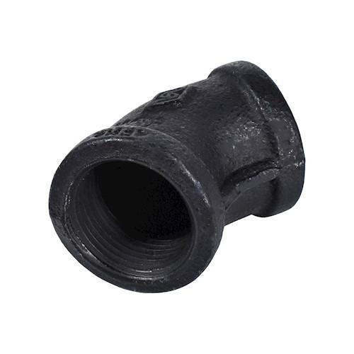 CODO DE ACERO ROSCABLE DE 1-1/2" X 45º CEDULA 80 PARA 3000 lb