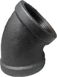 CODO FO.NEGRO ROSCABLE 1 X 45° CEDULA 40
