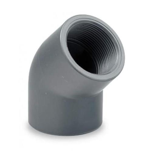 CODO ROSCABLE DE 1-1/2" X 45º PVC CEDULA 80