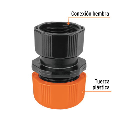 CONECTOR HEMBRA 1/2 PLASTICO TRUPER