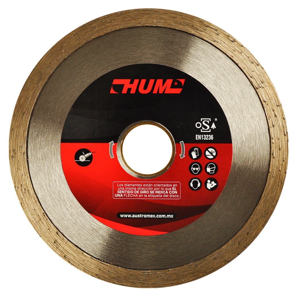 DISCO DIAMANTE RIN CONTINUO 41/2 HUM AUSTROMEX