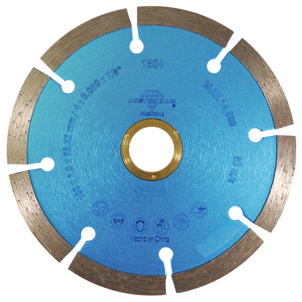 DISCO DIAMANTE RIN SEGMENTADO DE 4" PARA CORTE DE MATERIALES DE CONSTRUCCION EASY-CUT AUSTROMEX