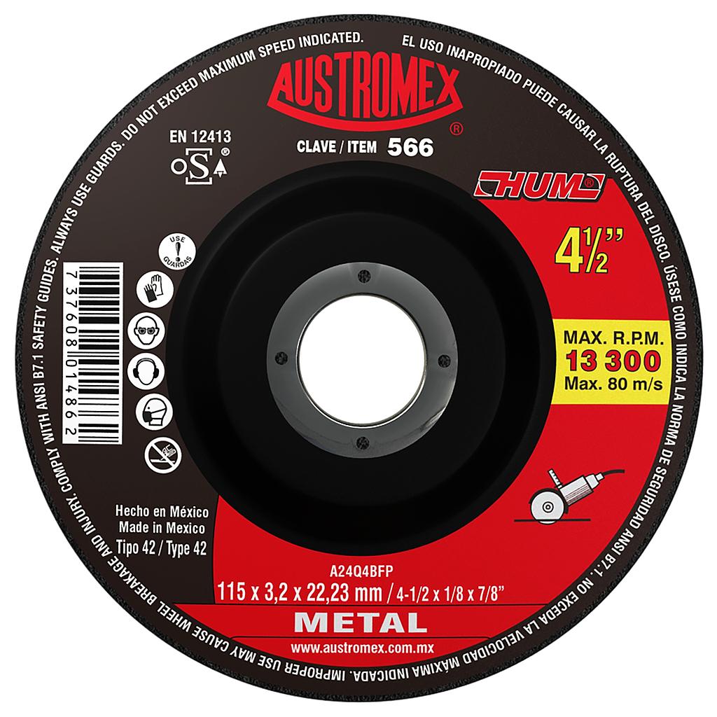 DISCO P/CORTE METAL 41/2 HUM AUSTROMEX (DISCOME-566)