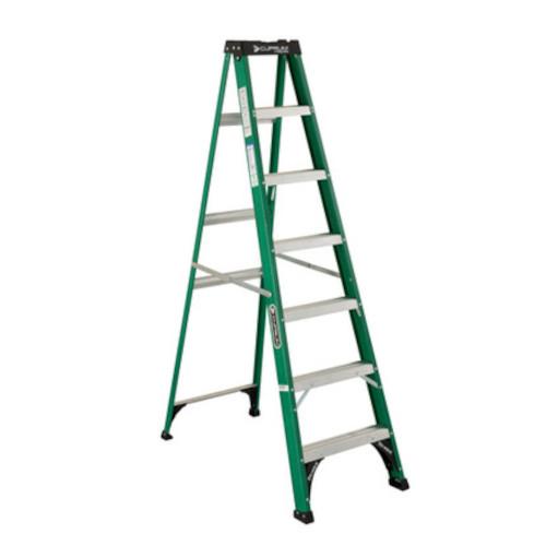 ESCALERA TIJERA 7 PELDAÑOS FIBRA DE VIDRIO 3017-08 CUPRUM