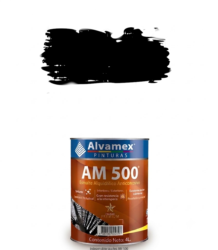ESMALTE 1/2 L NEGRO MATE AM501XM ALVAMEX