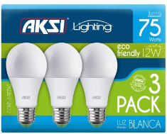 FOCO LED 3PACK 12W LUZ BLANCA AKSI
