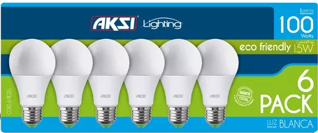 FOCO LED 6PACK 15W LUZ BLANCA AKSI