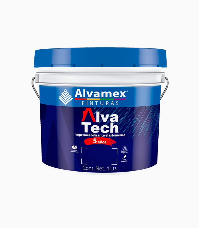 IMPERMEABILIZANTE BLANCO 4LT 5AÑOS AT801 ALVATECH