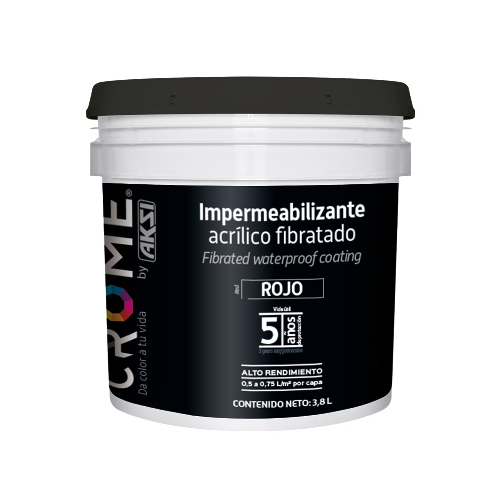 IMPERMEABILIZANTE FIBRATO ROJO 5 AÑOS GALON AKSI