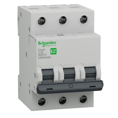 INTERRUPTOR TERMOMAGNETICO 3 X 63 A  EZ9F56363 SCHNEIDER