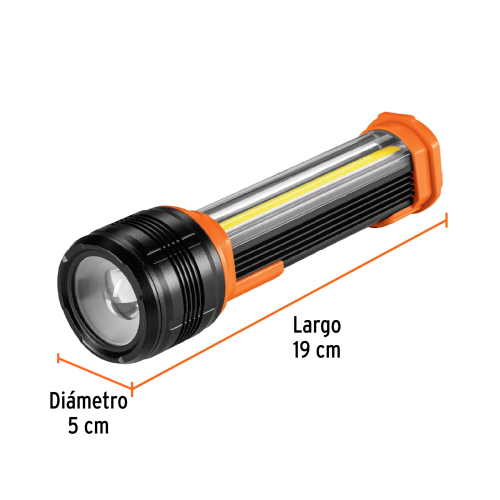 LINTERNA RECARGABLE CON LUZ EMERGENCIA 480 lm TRUPER EXPERT