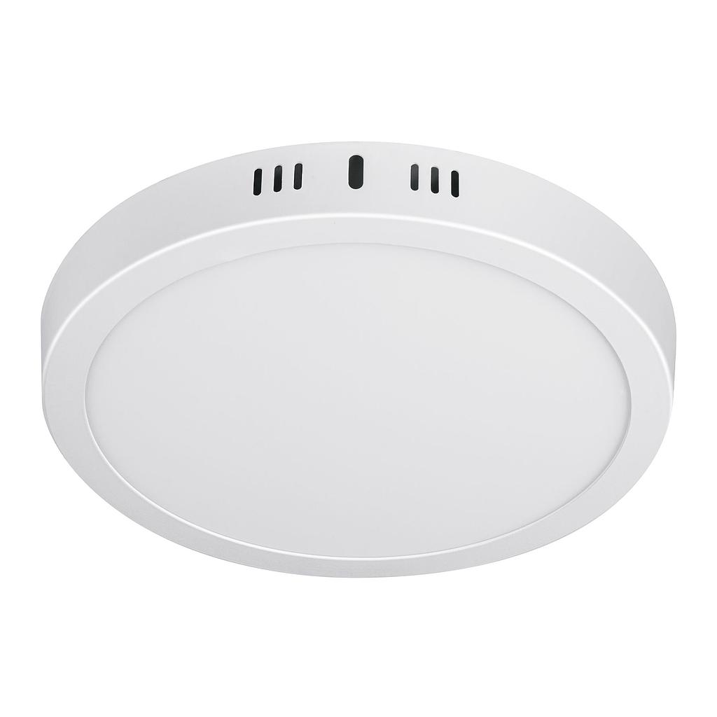 LUMINARIO LED TIPO PLAFON 18 W, redondo, luz cálida, blanco