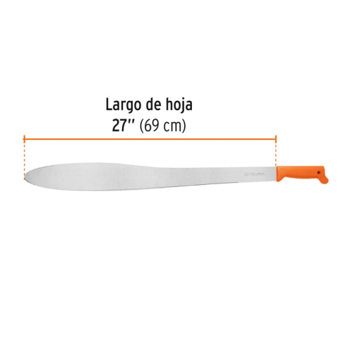 MACHETE CAGUAYANO 27" CACHA NARANJA INYECTADA TRUPER