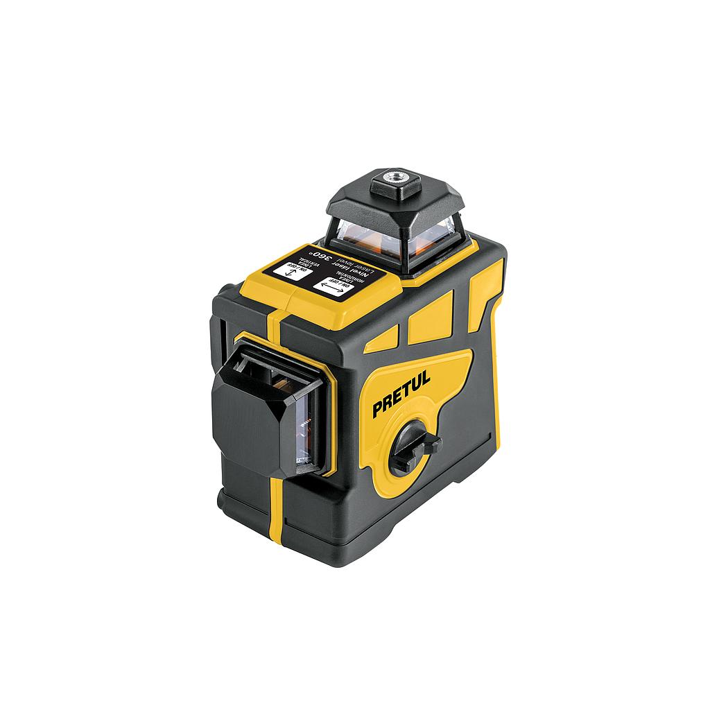 NIVEL LASER VERDE RECARGABLE 12 LÍNEAS, PRETUL