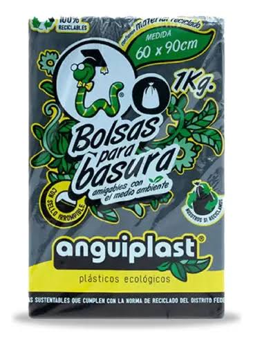 PAQUETE BOLSA NEGRA 60 cm X 90 cm ANGUIPLAST