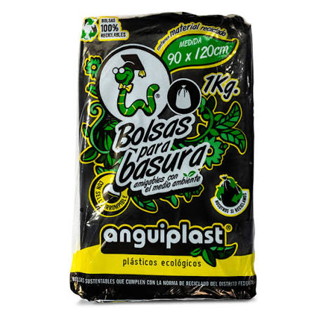 PAQUETE BOLSA NEGRA 90 cm X 120 cm ANGUIPLAST