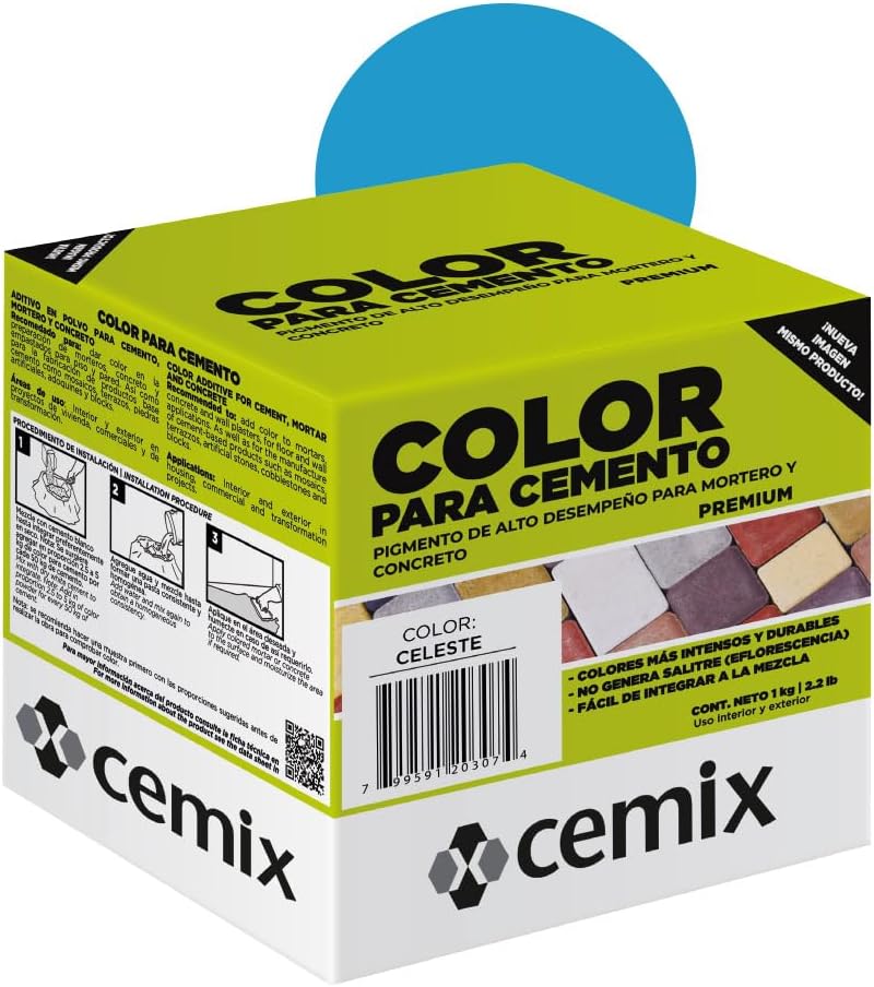 PINTURA EN POLVO 1K ACUAMARINA CEMIX