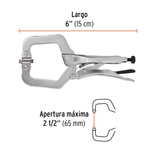 PINZA PRESION 6 TIPO C MORD AUTOJUSTABL