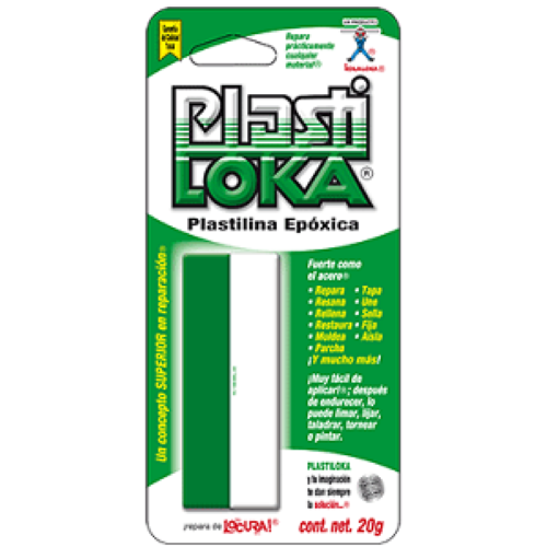 PLASTILOKA 20 g VERDE SECADO NORMAL